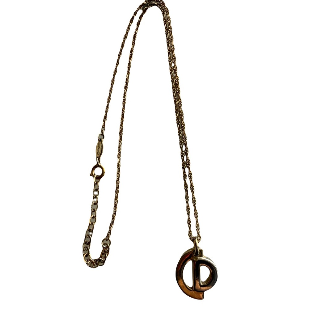 Dior CD Gold Pendant Necklace